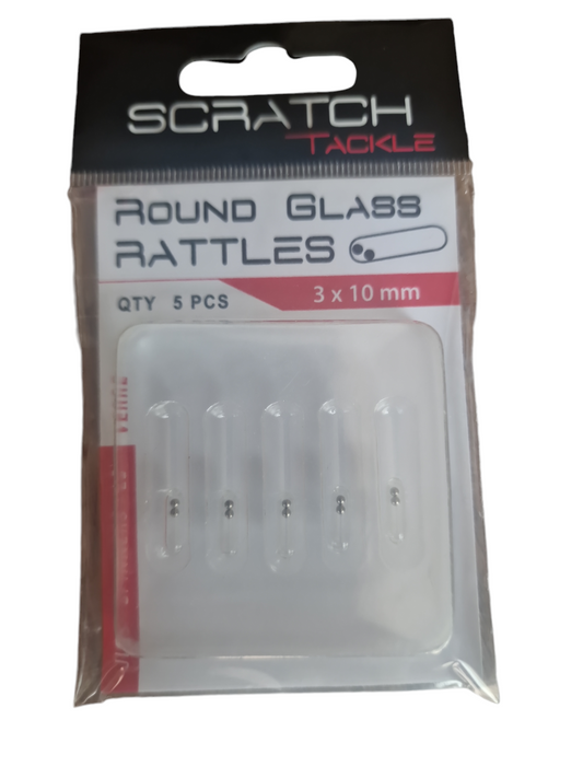 Bruiteur Scratch Tackle Round Glasss Rattle 3x 10mm