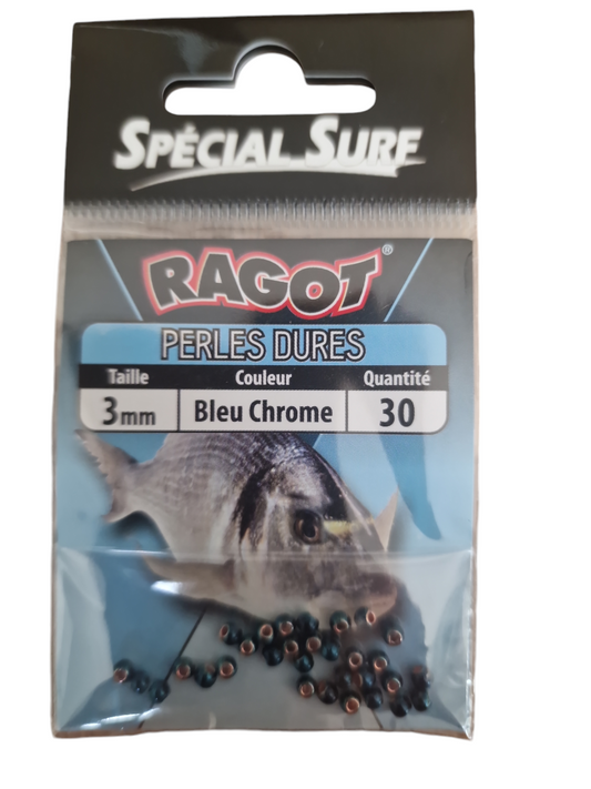 Perle Ragot Dure 3mm bleu chrome