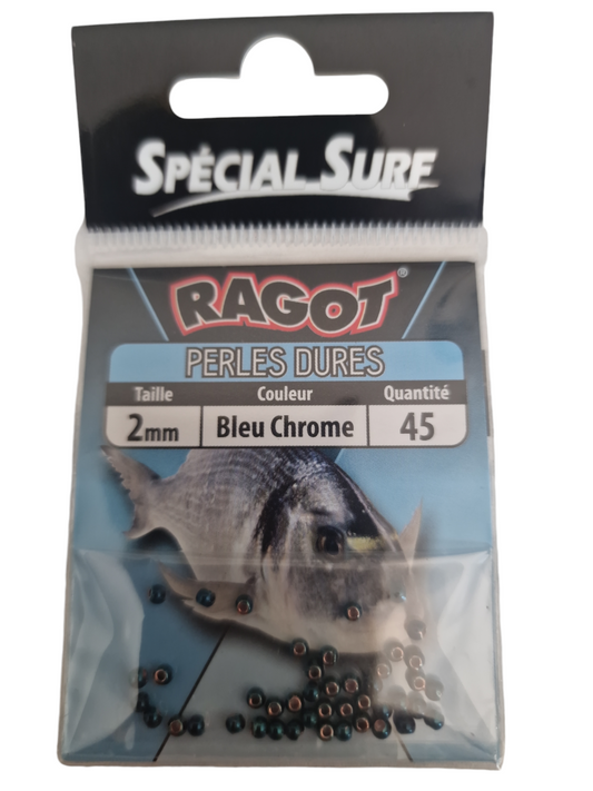 Perle Ragot Dure 2 mm bleu chrome