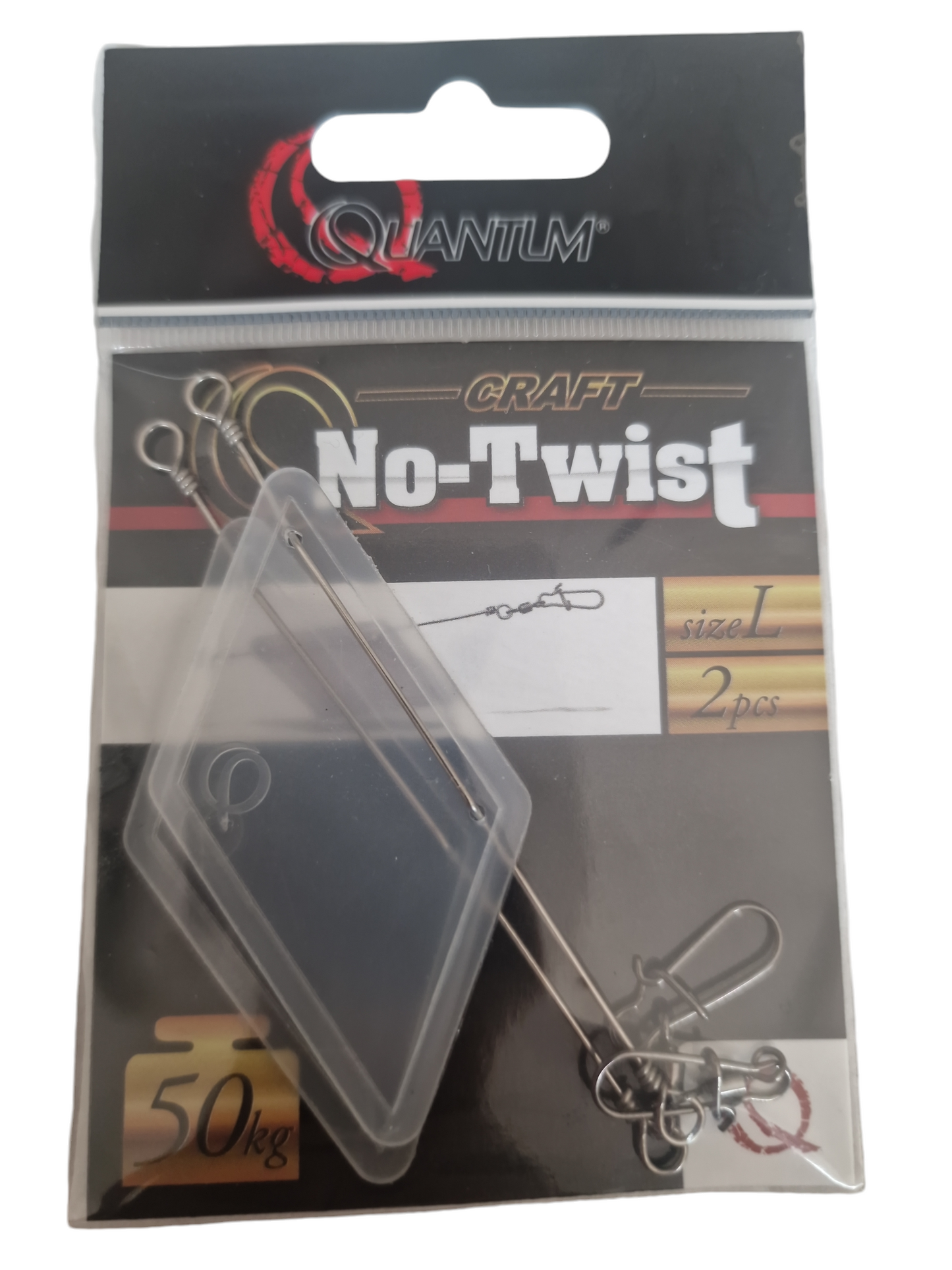 QUANTUM No-Twist L Transparent Brown 2pcs.