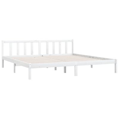 CADRE LIT BLANC BOIS PIN MASSIF 180X200 VIDAXL