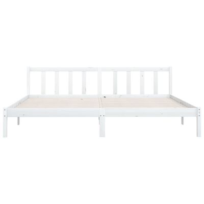 CADRE LIT BLANC BOIS PIN MASSIF 180X200 VIDAXL