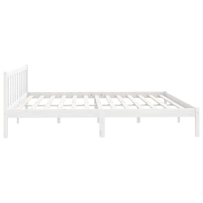 CADRE LIT BLANC BOIS PIN MASSIF 180X200 VIDAXL