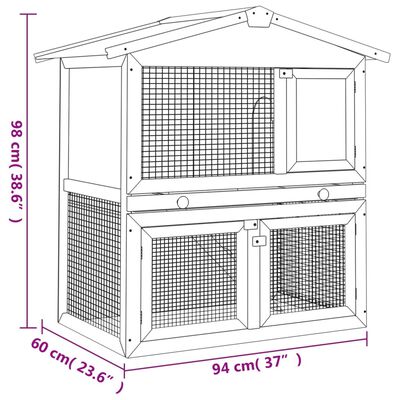 CLAPIER D EXTERIEUR 3 PORTES VIDAXL